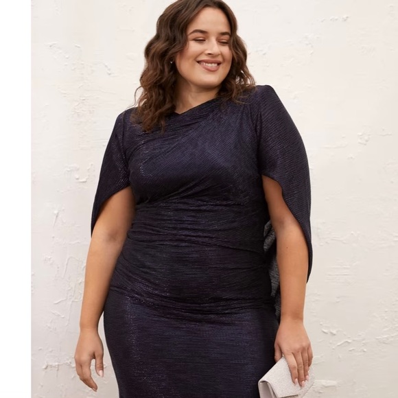 Laura/ Melanie Lynn Sequinned cape dress - Picture 1 of 4